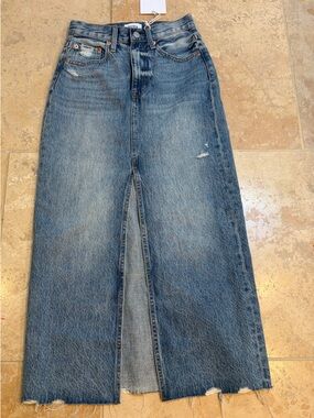 Pistola Women's Alice High Rise Midi Jean Skirt - New With Tags